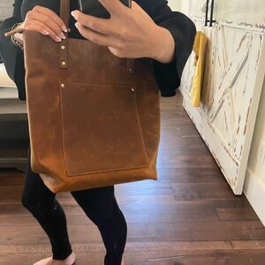 Genuine Leather Brown/Carmel Purse